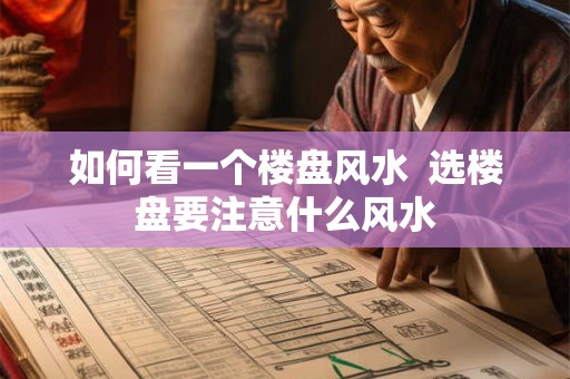 如何看一个楼盘风水  选楼盘要注意什么风水