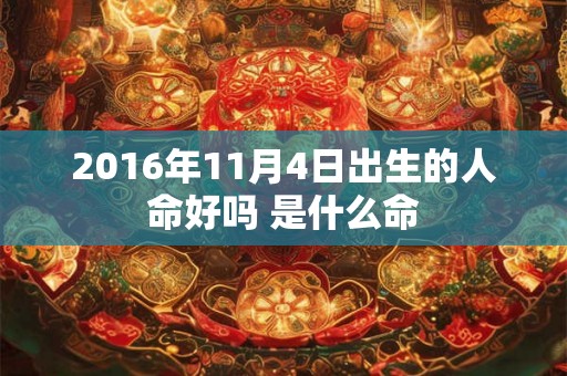 2016年11月4日出生的人命好吗 是什么命