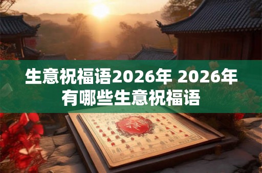 生意祝福语2026年 2026年有哪些生意祝福语