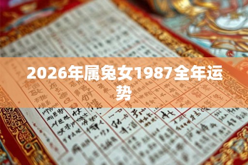 2026年属兔女1987全年运势