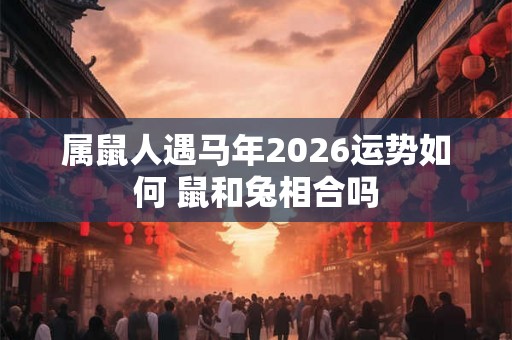 属鼠人遇马年2026运势如何 鼠和兔相合吗