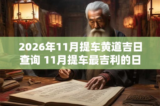 2026年11月提车黄道吉日查询 11月提车最吉利的日子