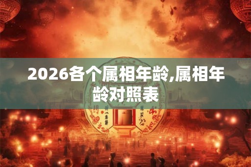 2026各个属相年龄,属相年龄对照表 2026各个属相年龄,属相年龄对照表