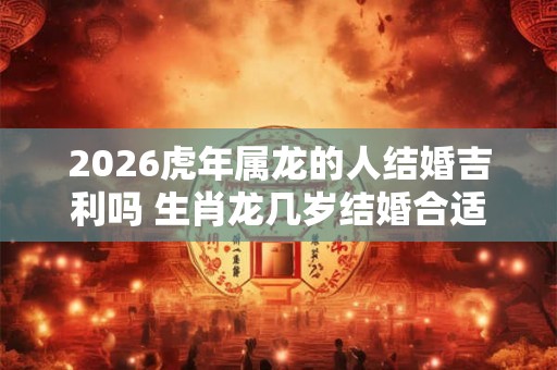 2026虎年属龙的人结婚吉利吗 生肖龙几岁结婚合适