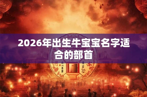2026年出生牛宝宝名字适合的部首