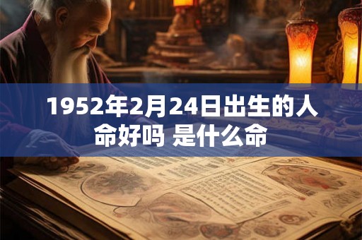 1952年2月24日出生的人命好吗 是什么命