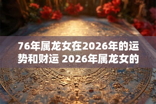 76年属龙女在2026年的运势和财运 2026年属龙女的运势和财运如何 76年属龙女在2026年的运势和财运 2026年属龙女的运势和财运如何