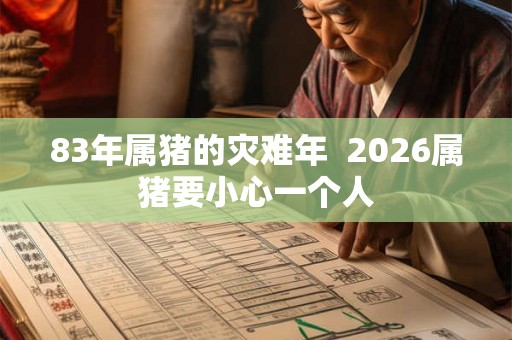 83年属猪的灾难年  2026属猪要小心一个人