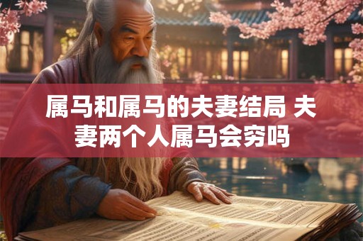 属马和属马的夫妻结局 夫妻两个人属马会穷吗