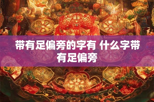 带有足偏旁的字有 什么字带有足偏旁