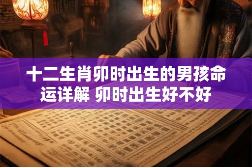 十二生肖卯时出生的男孩命运详解 卯时出生好不好