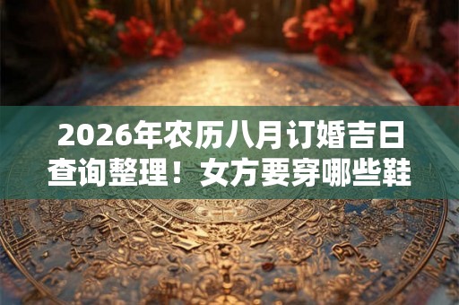 2026年农历八月订婚吉日查询整理！女方要穿哪些鞋子