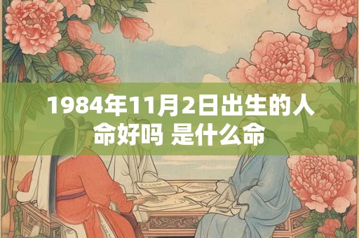 1984年11月2日出生的人命好吗 是什么命