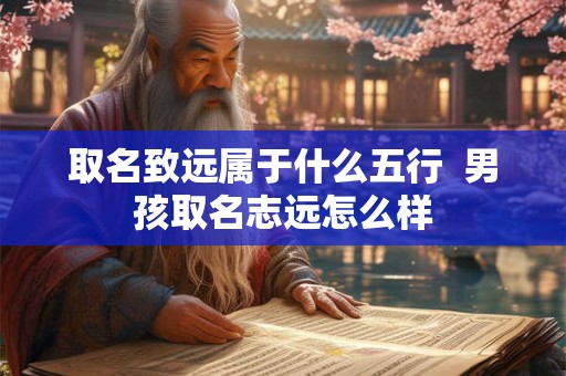 取名致远属于什么五行 男孩取名志远怎么样 取名致远属于什么五行 男孩取名志远怎么样