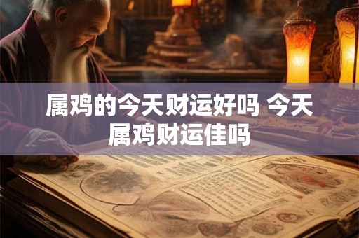 属鸡的今天财运好吗 今天属鸡财运佳吗