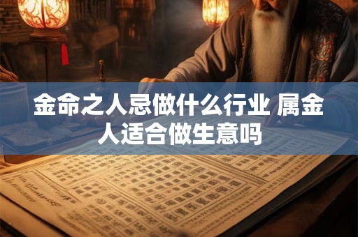 金命之人忌做什么行业 属金人适合做生意吗 金命之人忌做什么行业 属金人适合做生意吗