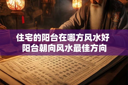 住宅的阳台在哪方风水好 阳台朝向风水最佳方向