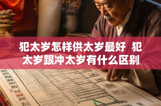 犯太岁怎样供太岁最好  犯太岁跟冲太岁有什么区别
