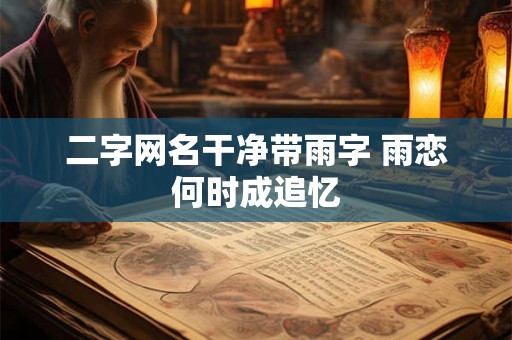 二字网名干净带雨字 雨恋何时成追忆