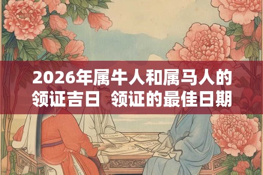 2026年属牛人和属马人的领证吉日  领证的最佳日期