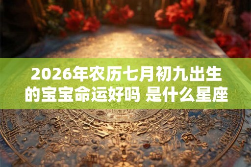 2026年农历七月初九出生的宝宝命运好吗 是什么星座