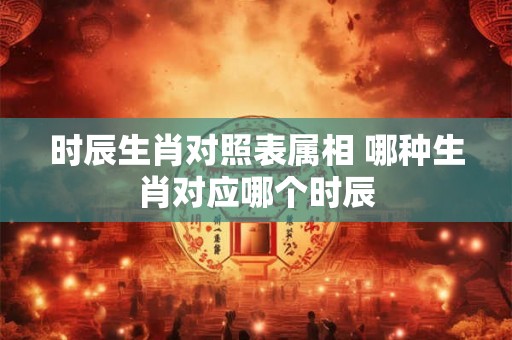 时辰生肖对照表属相 哪种生肖对应哪个时辰