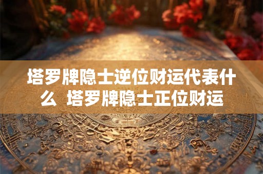 塔罗牌隐士逆位财运代表什么  塔罗牌隐士正位财运