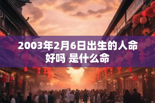 2003年2月6日出生的人命好吗 是什么命