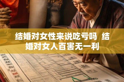 结婚对女性来说吃亏吗 结婚对女人百害无一利 结婚对女性来说吃亏吗 结婚对女人百害无一利