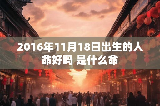 2016年11月18日出生的人命好吗 是什么命