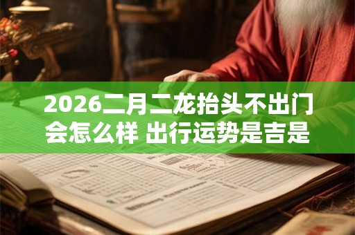 2026二月二龙抬头不出门会怎么样 出行运势是吉是凶