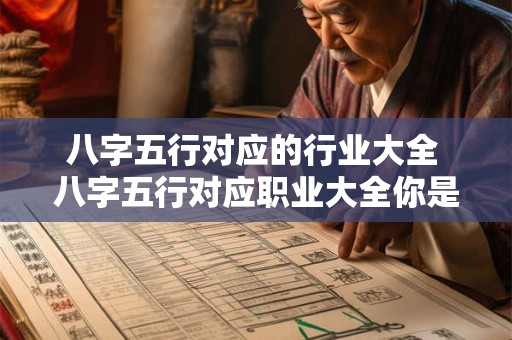 八字五行对应的行业大全 八字五行对应职业大全你是否了解