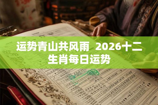 运势青山共风雨  2026十二生肖每日运势