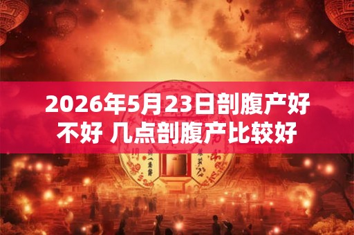 2026年5月23日剖腹产好不好 几点剖腹产比较好