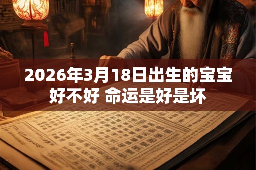2026年3月18日出生的宝宝好不好 命运是好是坏 2026年3月18日出生的宝宝好不好 命运是好是坏