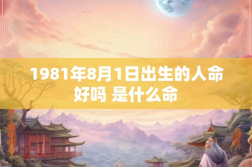 1981年8月1日出生的人命好吗 是什么命