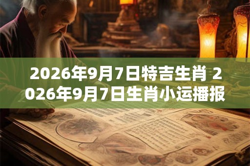 2026年9月7日特吉生肖 2026年9月7日生肖小运播报