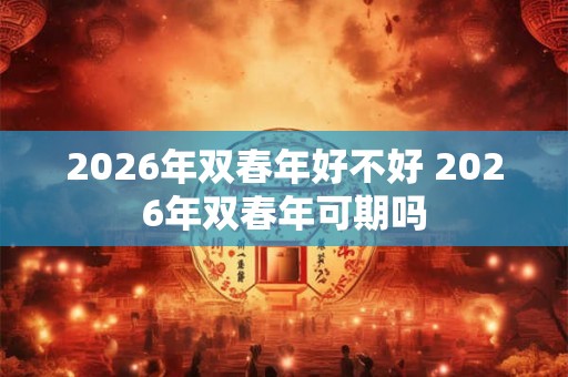 2026年双春年好不好 2026年双春年可期吗