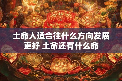 土命人适合往什么方向发展更好 土命还有什么命