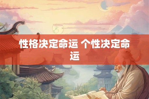 性格决定命运 个性决定命运