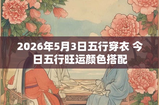 2026年5月3日五行穿衣 今日五行旺运颜色搭配