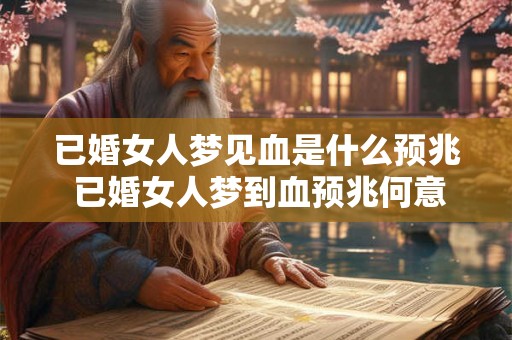 已婚女人梦见血是什么预兆 已婚女人梦到血预兆何意