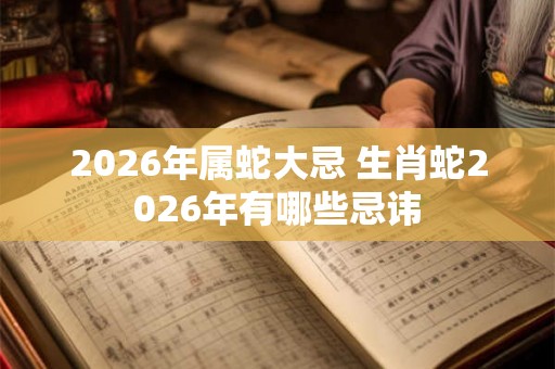 2026年属蛇大忌 生肖蛇2026年有哪些忌讳