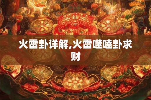 火雷卦详解,火雷噬嗑卦求财