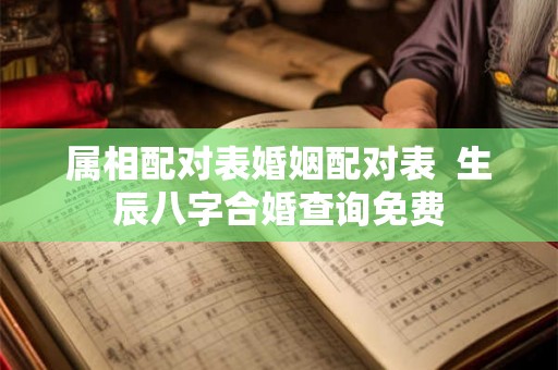 属相配对表婚姻配对表  生辰八字合婚查询免费