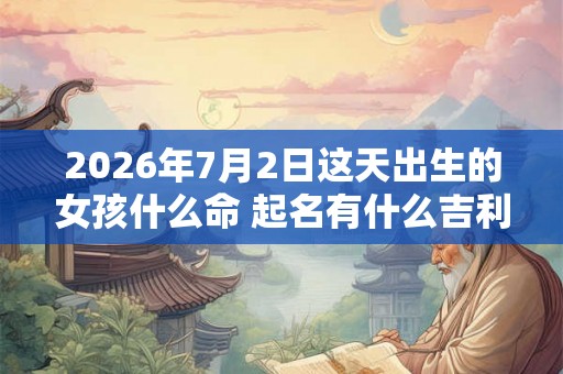 2026年7月2日这天出生的女孩什么命 起名有什么吉利推荐