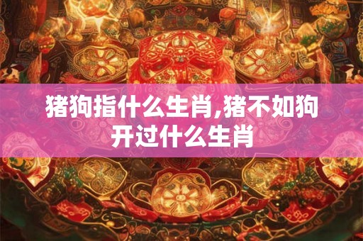 猪狗指什么生肖,猪不如狗开过什么生肖