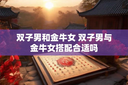 双子男和金牛女 双子男与金牛女搭配合适吗