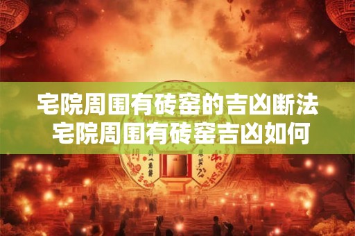 宅院周围有砖窑的吉凶断法 宅院周围有砖窑吉凶如何