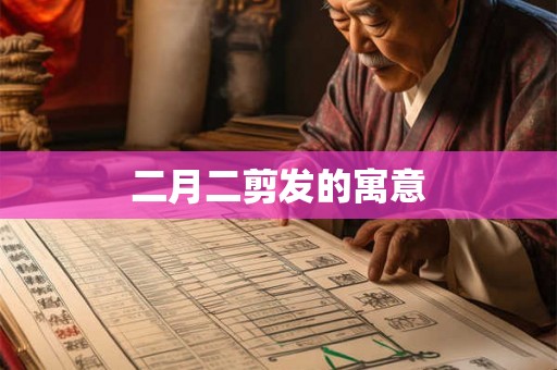 二月二剪发的寓意 二月二剪发的寓意